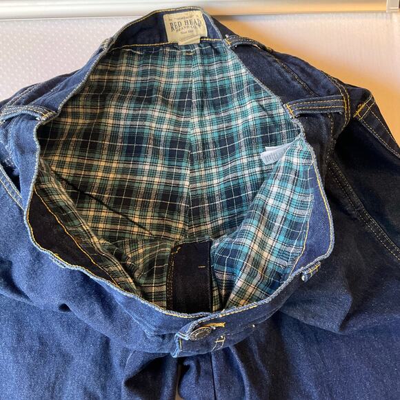 Red Head Men Jeans size 40x34 Blue Mid Rise Straight Leg Heavy Duty with Lining - Picture 10 of 11